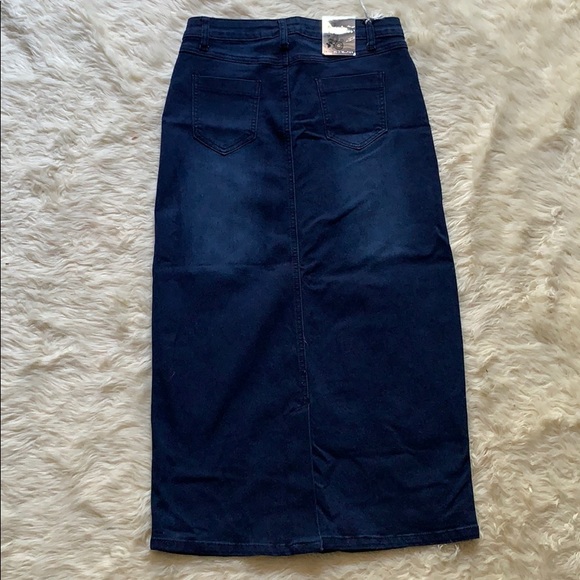 Long jean skirt - Picture 3 of 4